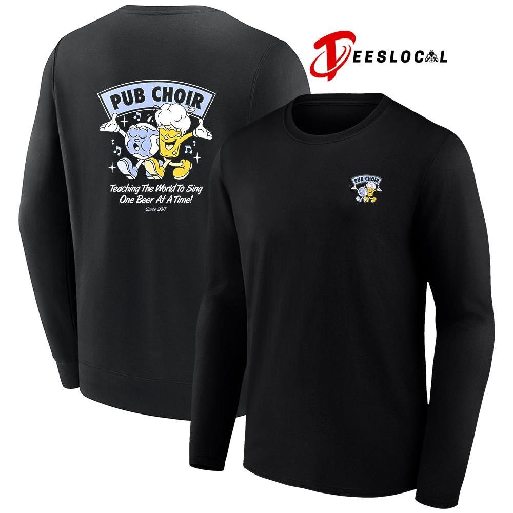 Pub Choir teaching the world to sing one beer at a time mascot shirt