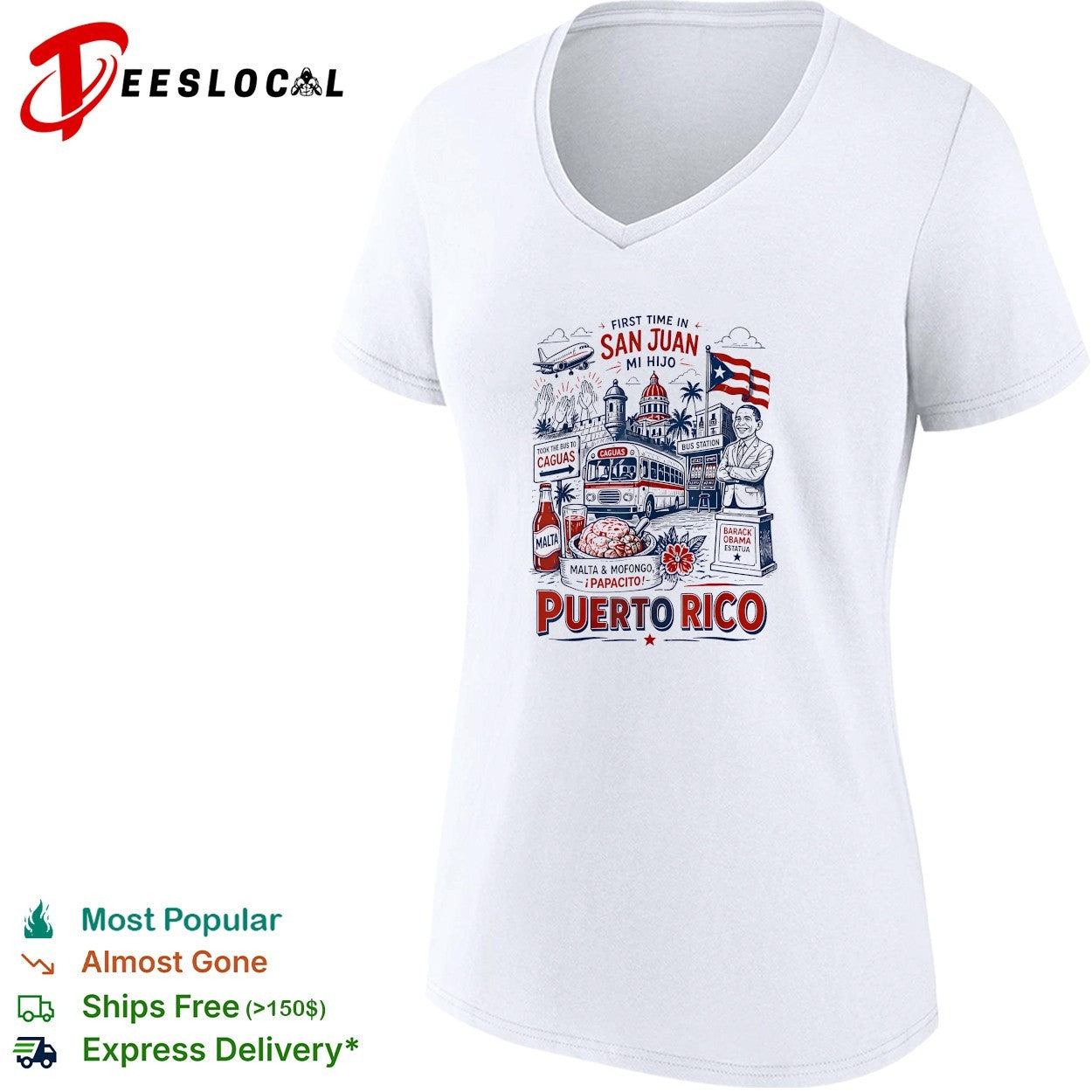 Puerto Rico San Juan travel poster shirt