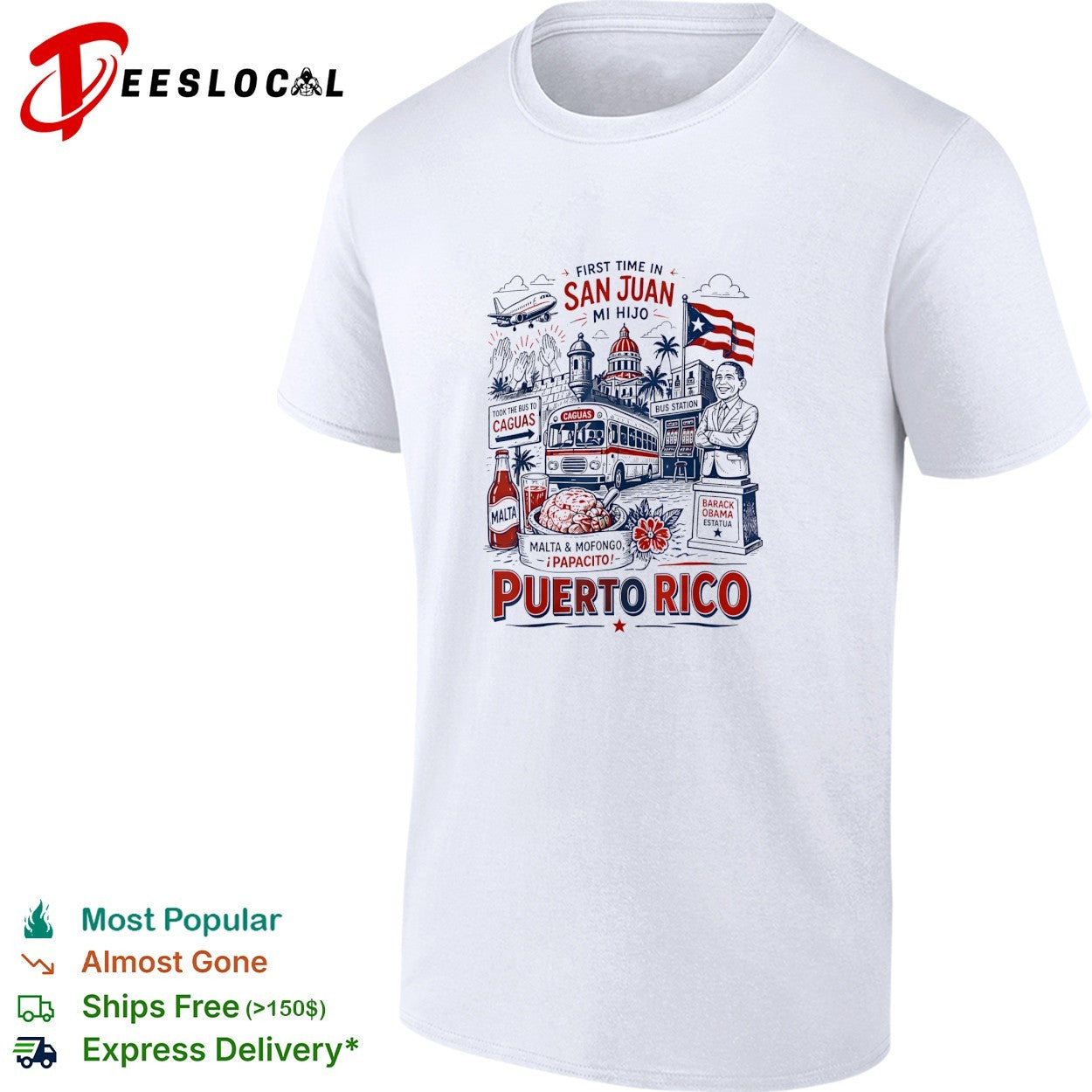 Puerto Rico San Juan travel poster shirt