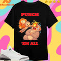 Punch ‘Em All Cartoon Graphic Viral Monkey Punch 2026 Shirts