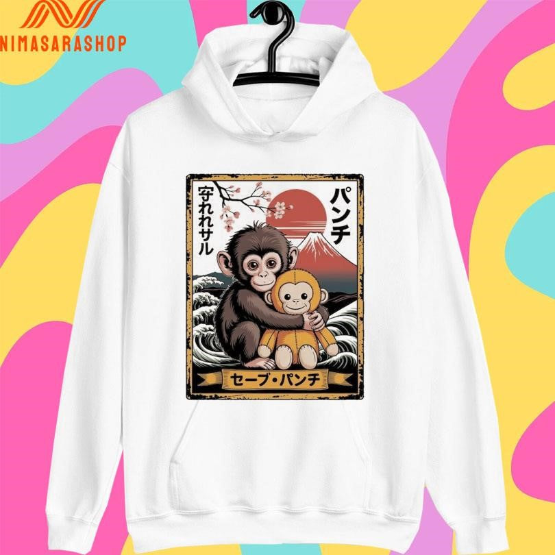 Punch Macaque Monkey 2026 Japanese Streetwear Graphic Shirts