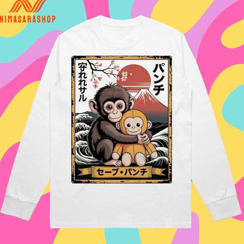 Punch Macaque Monkey 2026 Japanese Streetwear Graphic Shirts