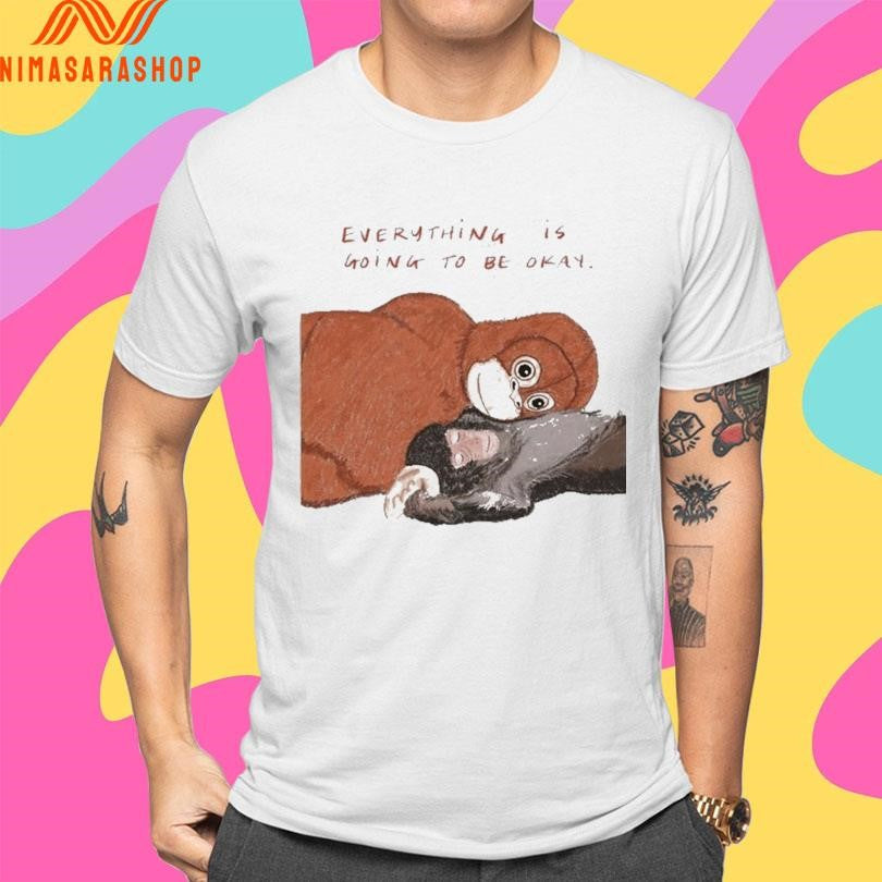Punch Monkey Viral Everything Is Going To Be Okay Shirts