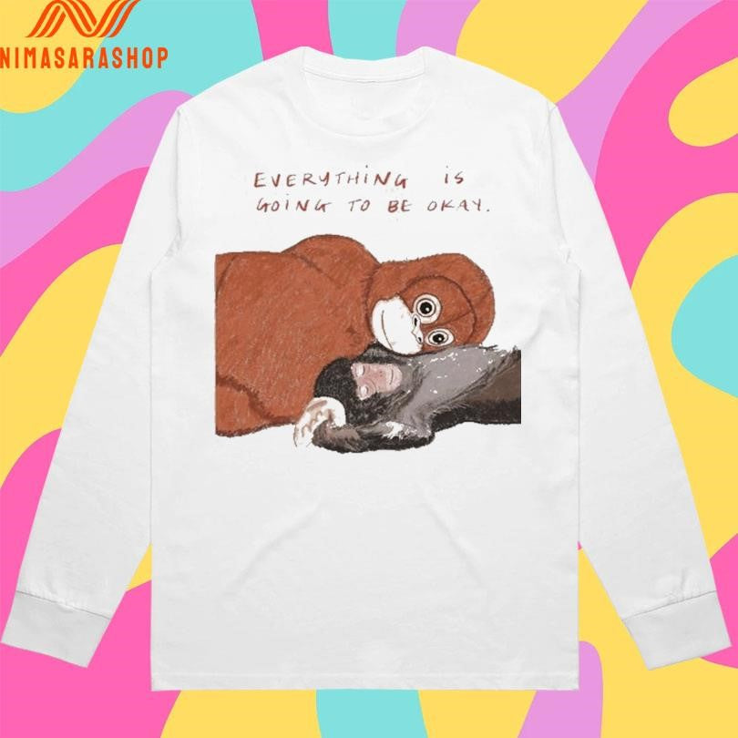 Punch Monkey Viral Everything Is Going To Be Okay Shirts