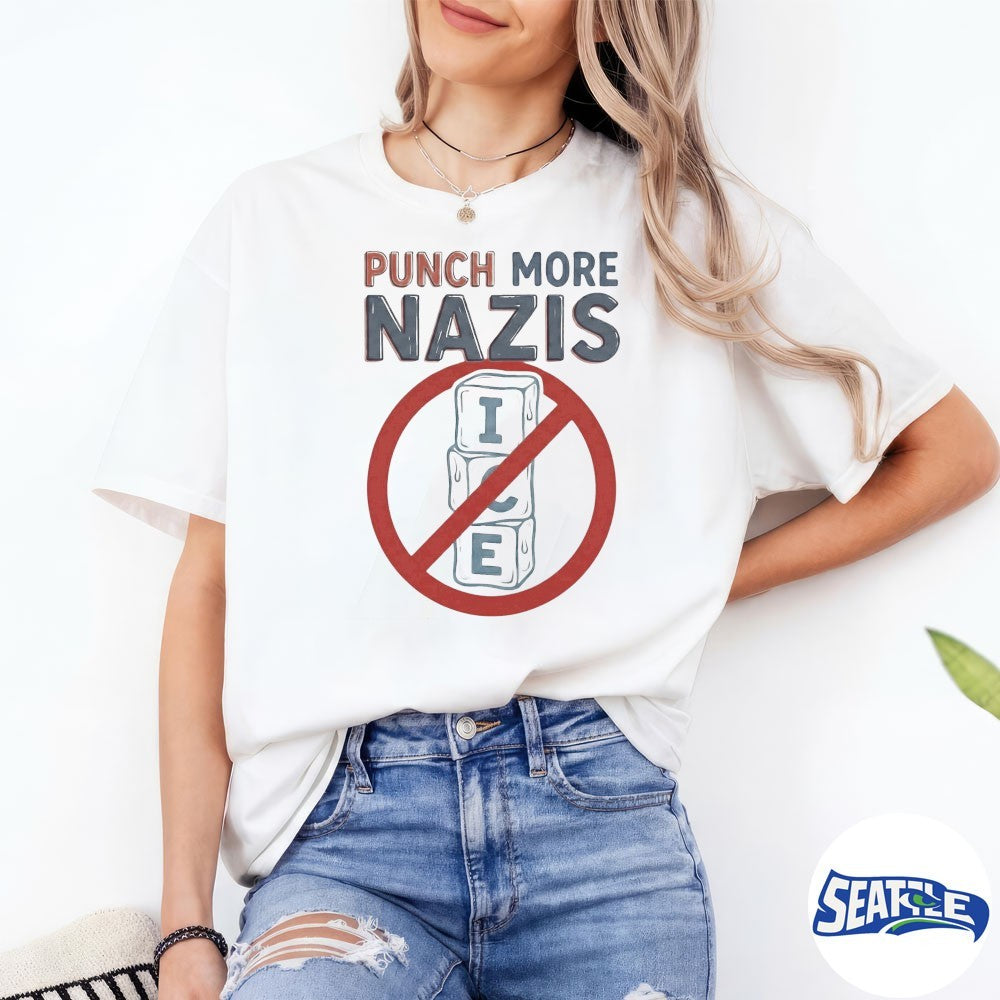 Punch More Nazis Anti ICE Anti Fascist – Best Funny 2026 shirt