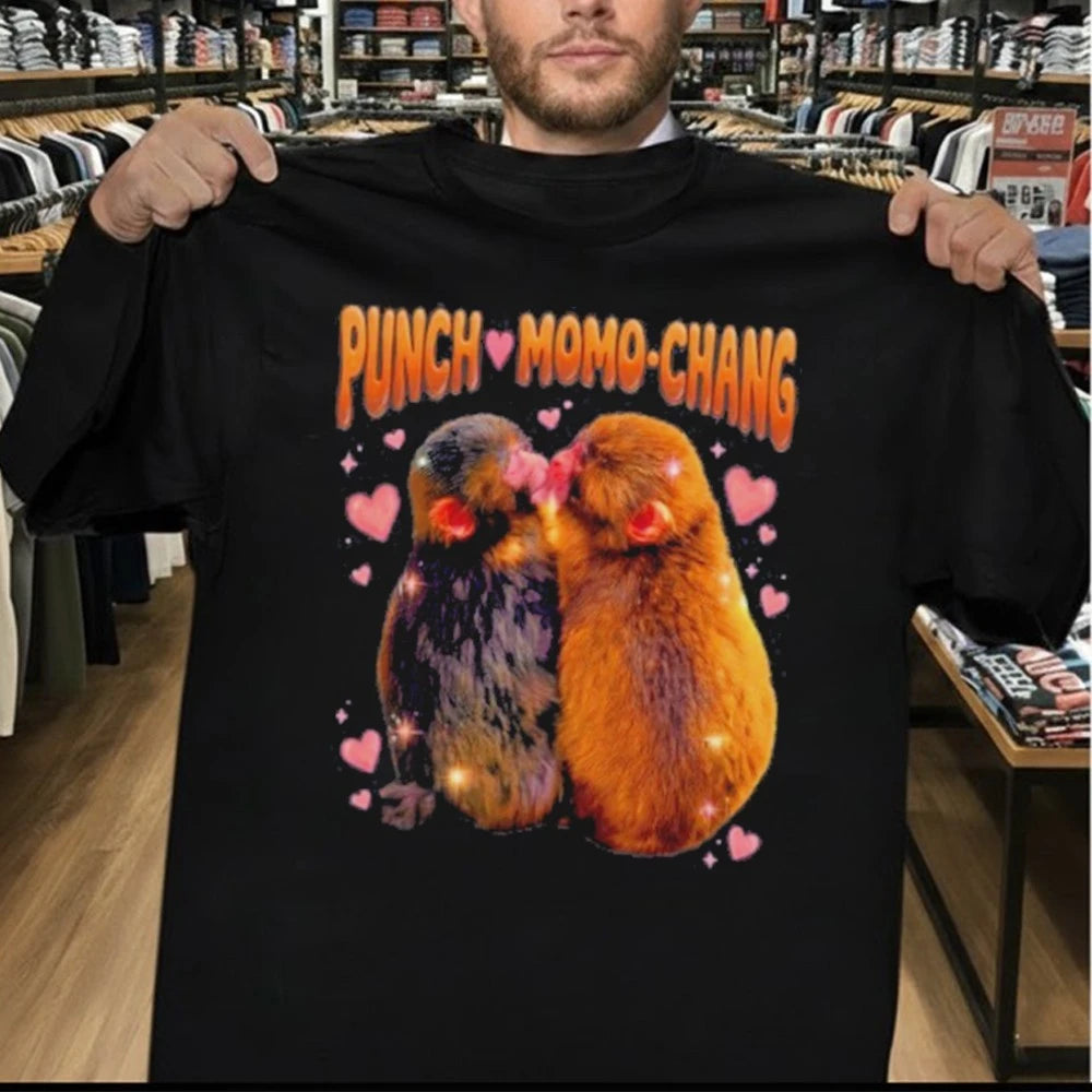 Punch The Monkey Girlfriend Momo Chan Bootleg Shirt