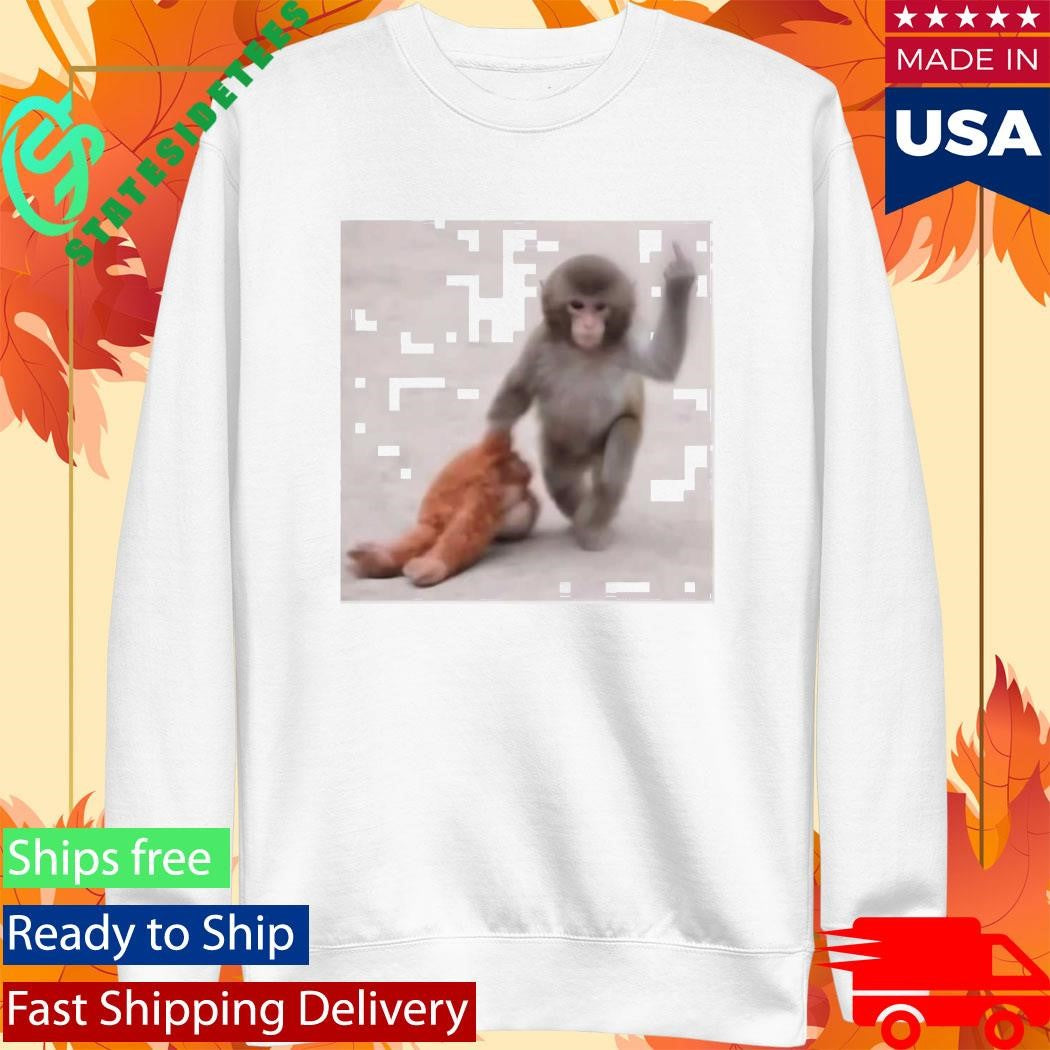 Punch The Monkey Middle Finger Shirt