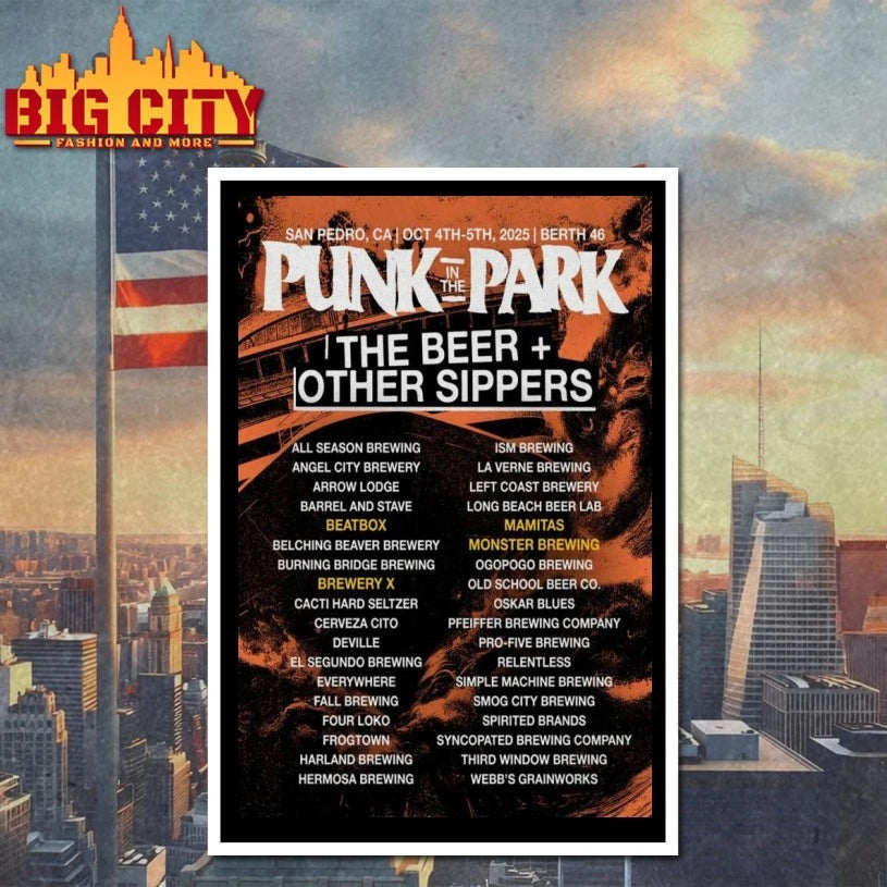 Punk Festival San Pedro California 2025 Poster shirts