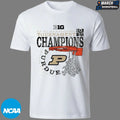 Purdue Boilermakers 2026 Big Ten Men’s Basketball Tournament Champions Cut Nets T-shirts
