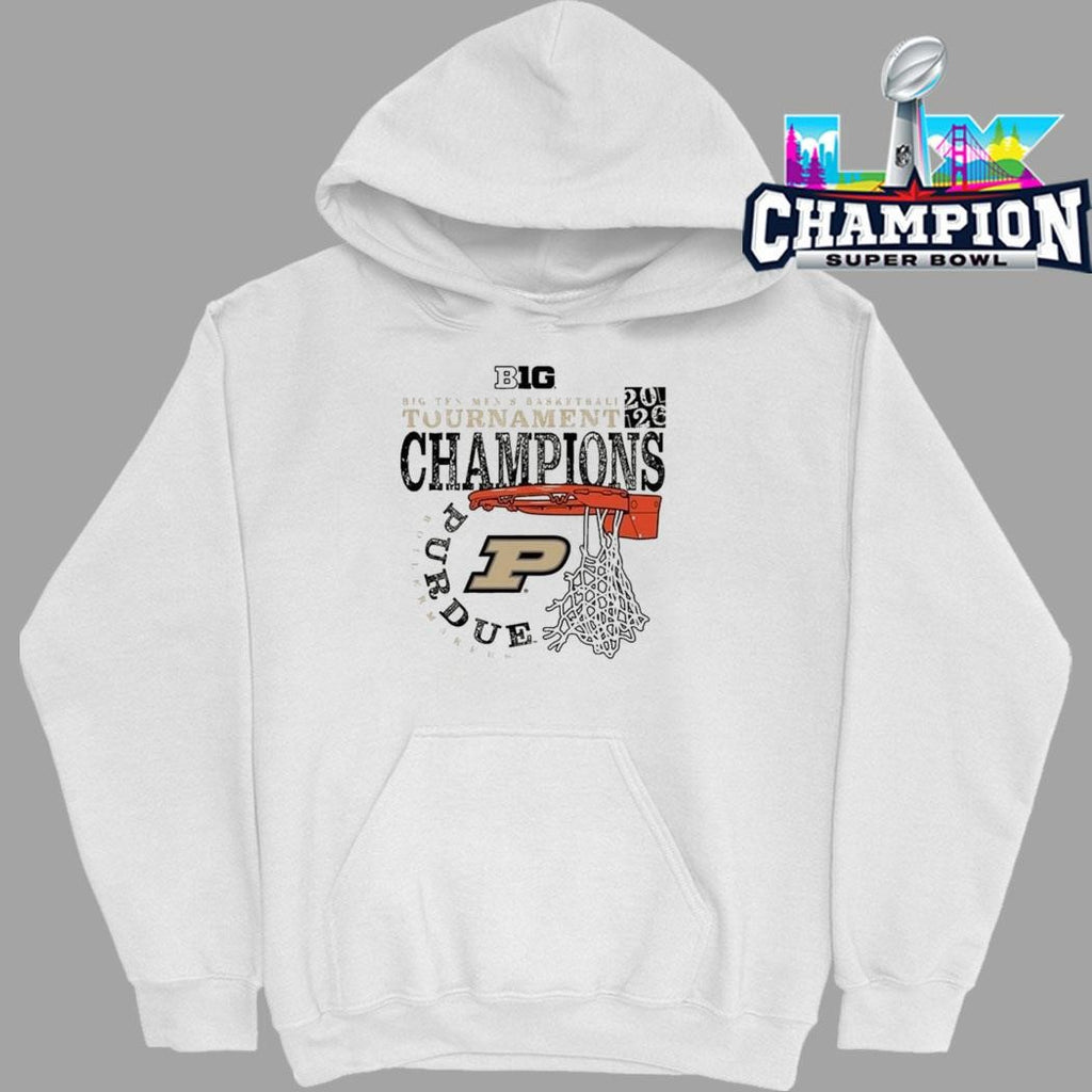 Purdue Boilermakers 2026 Big Ten Men’s Basketball Tournament Champions Cut Nets Shirt