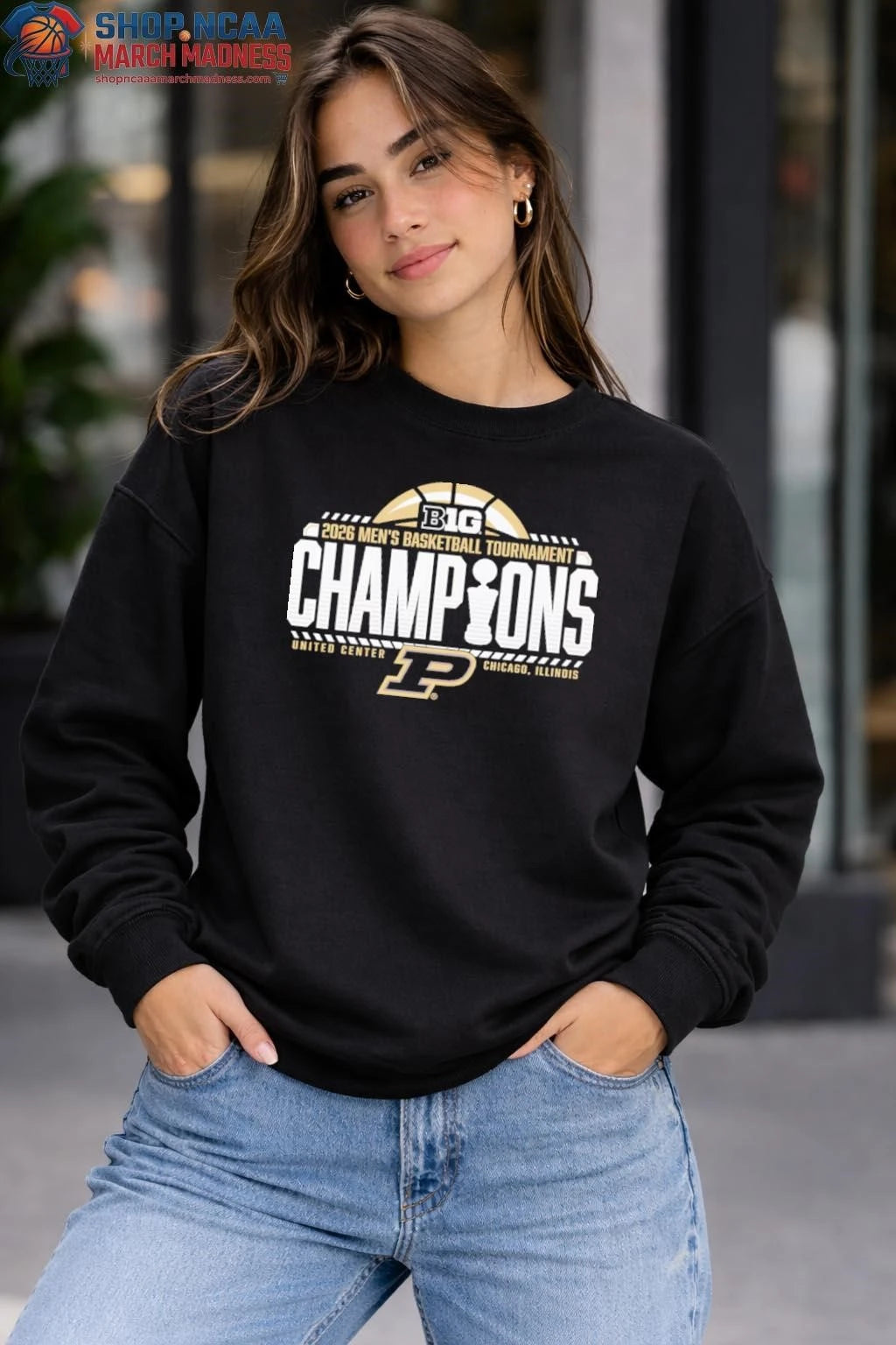Purdue Boilermakers 2026 Big Ten Men’s Basketball Tournament Champions Locker Room T-Shirt
