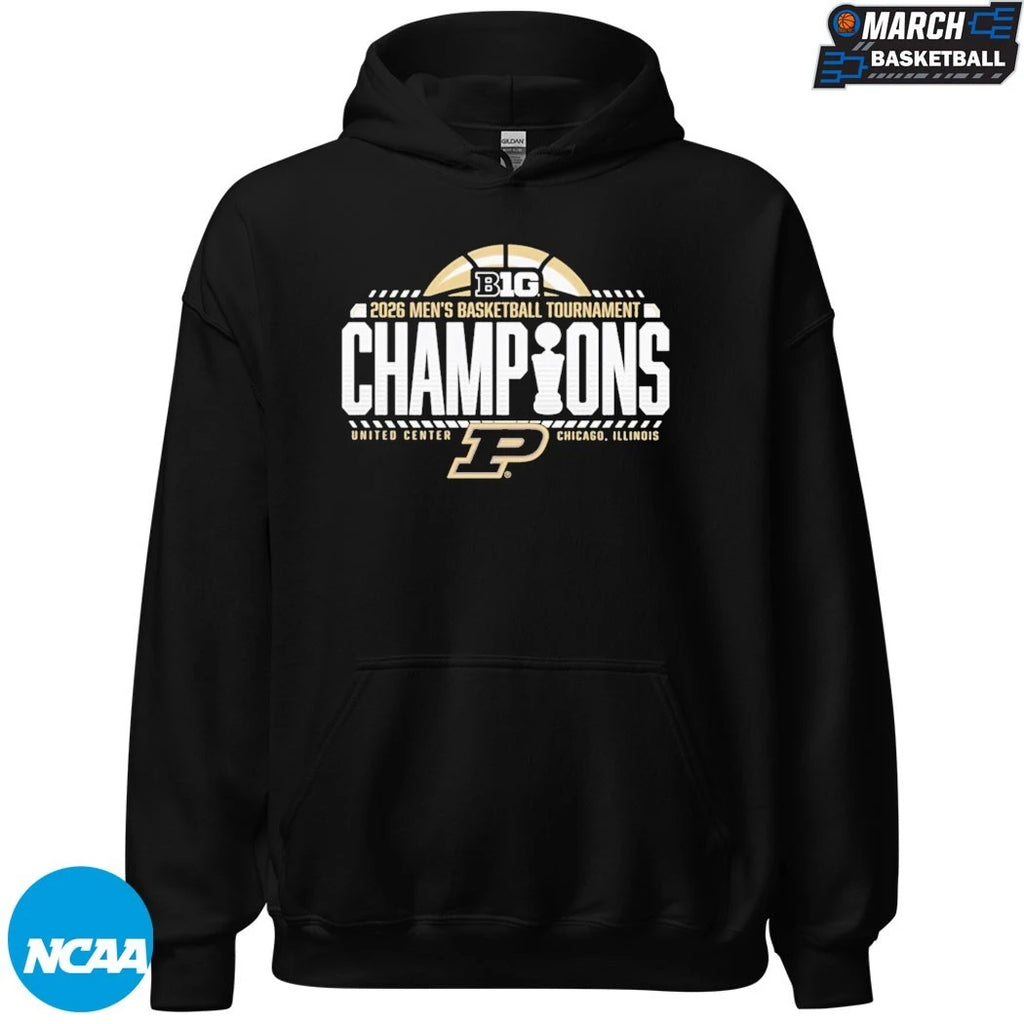 Purdue Boilermakers 2026 Big Ten Men’s Basketball Tournament Champions United Center Chicago Illinois T-shirts