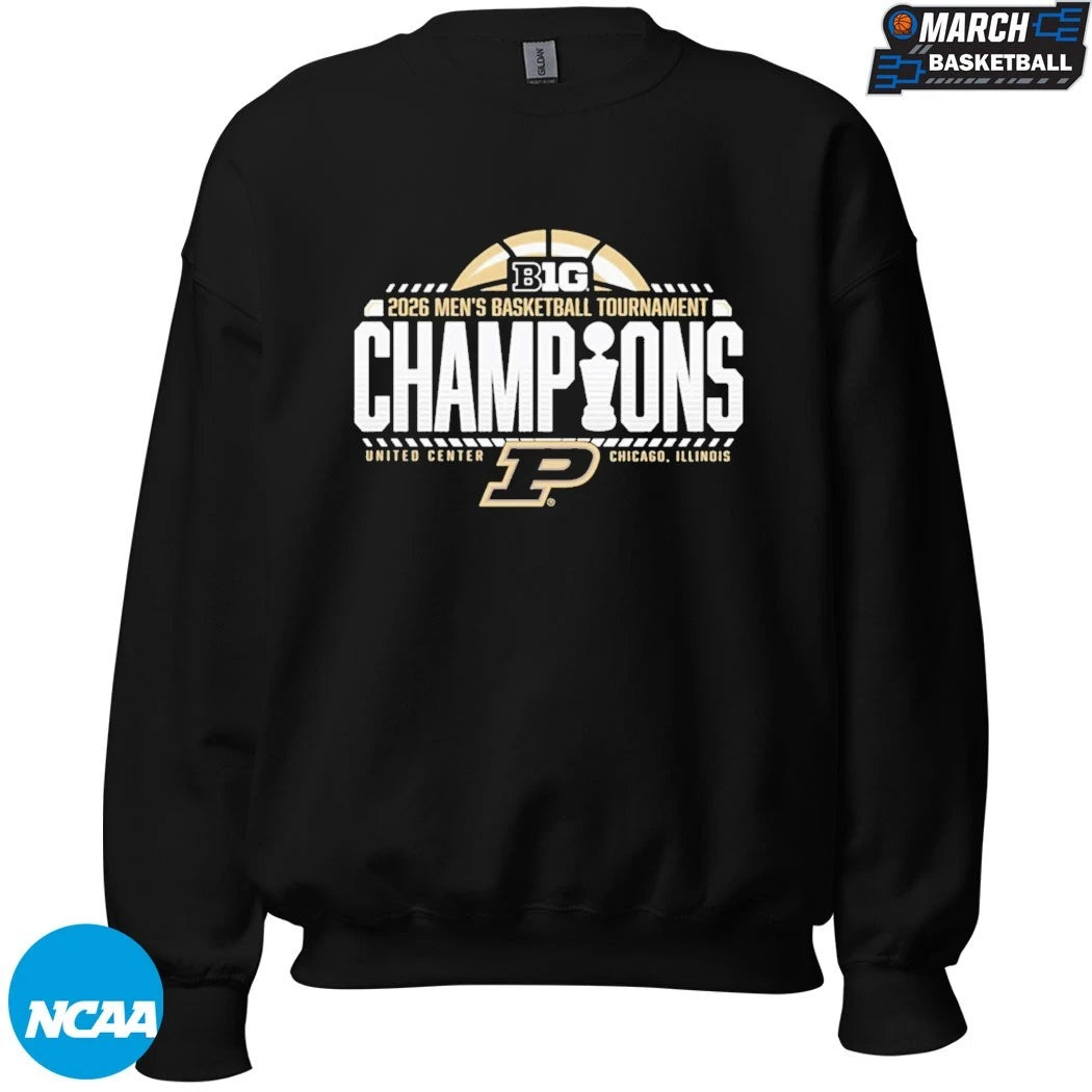 Purdue Boilermakers 2026 Big Ten Men’s Basketball Tournament Champions United Center Chicago Illinois T-shirts