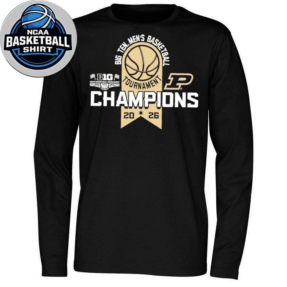 Purdue Boilermakers Big Ten Men’s Basketball Tournament Champions 2026 Logo T-Shirt