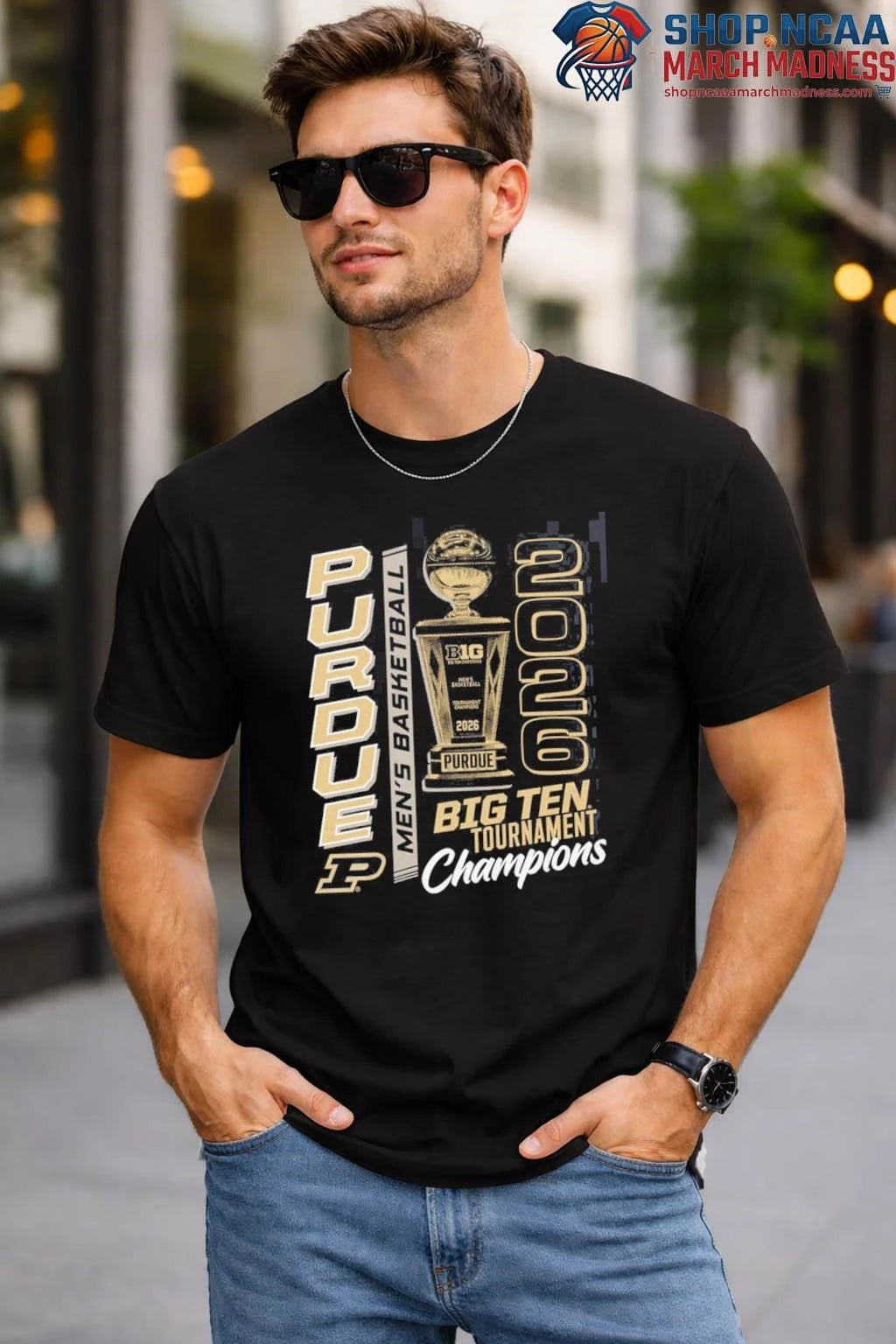 Purdue Boilermakers Big Ten Tournament Champions Trophy 2026 T-Shirt