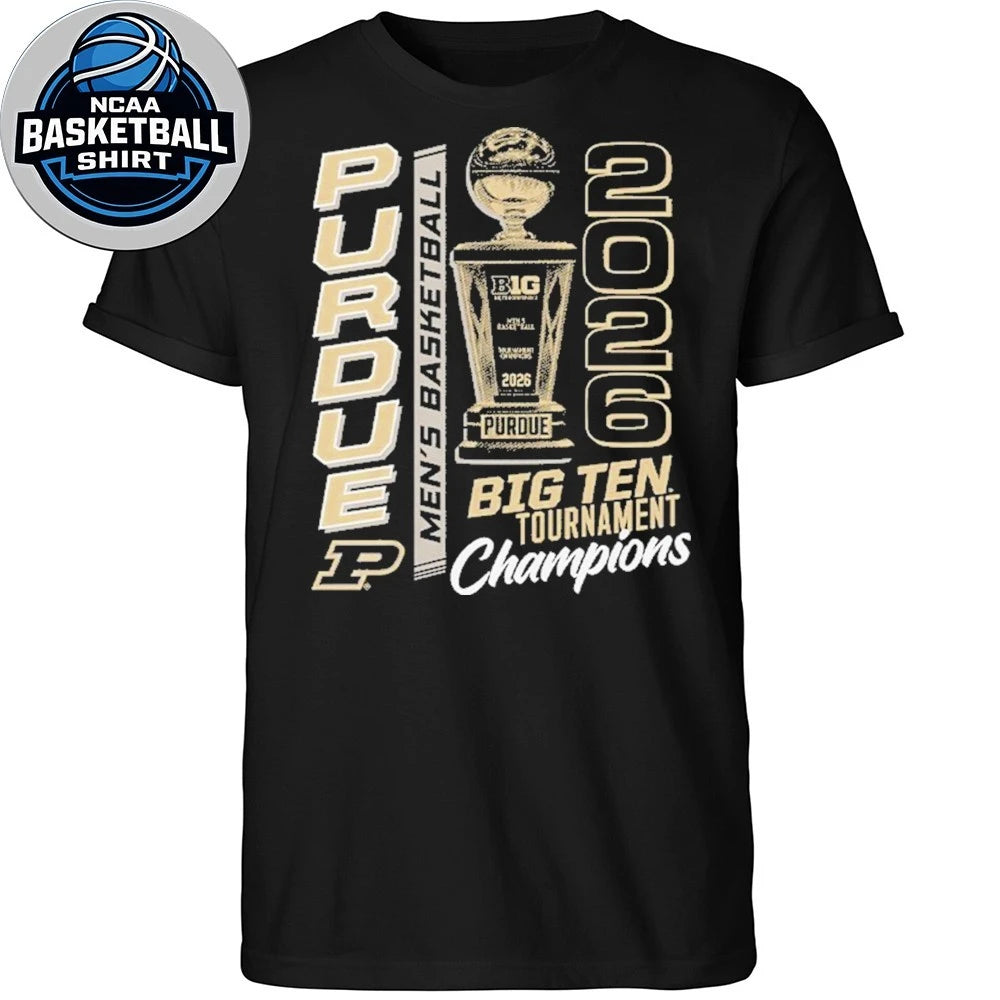 Purdue Boilermakers Big Ten Tournament Men’s Basketball Tournament Champions 2026 Logo T-Shirt