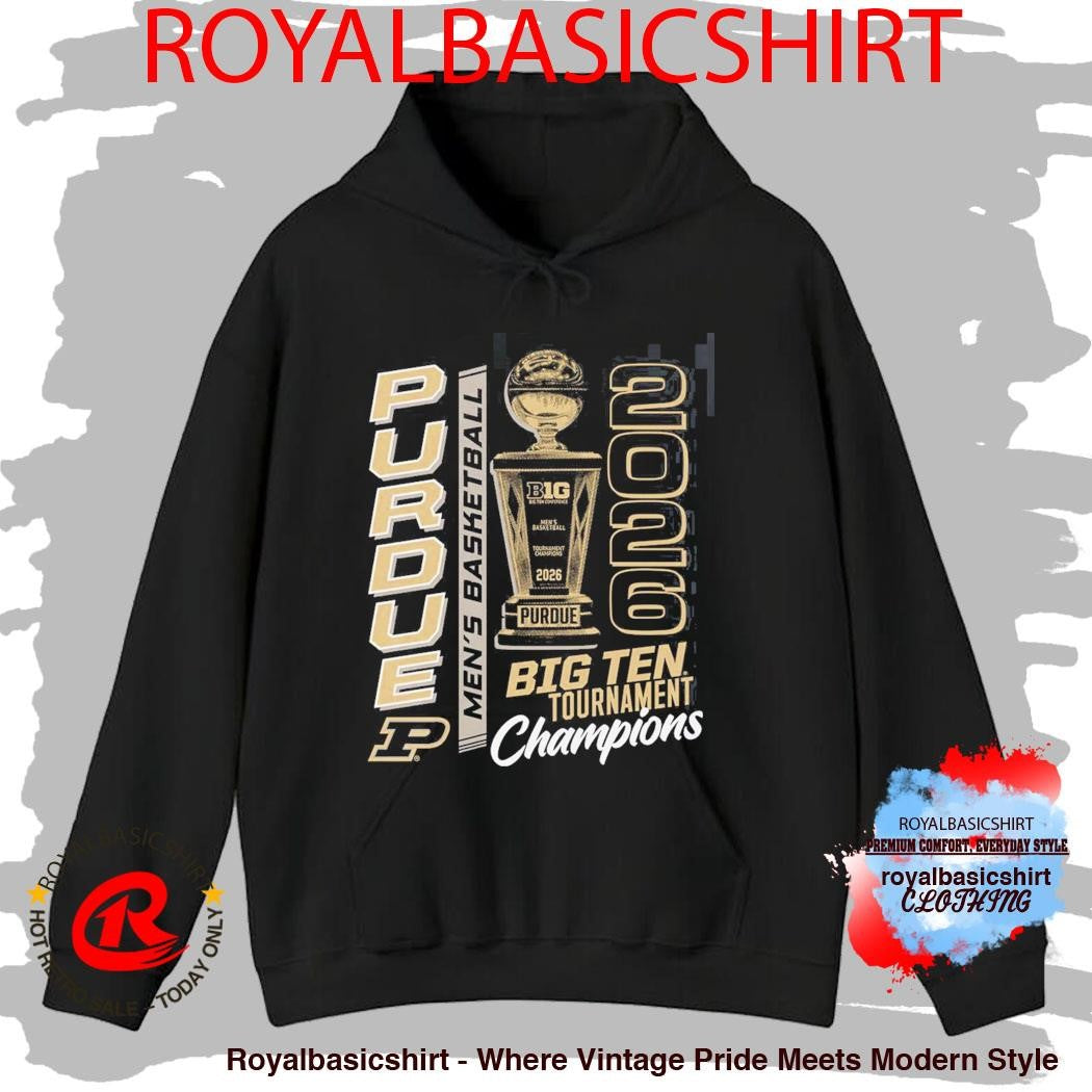 Purdue Boilermakers Men’s Basketball 2026 Big Ten Tournament Champions Trophy T-Shirt