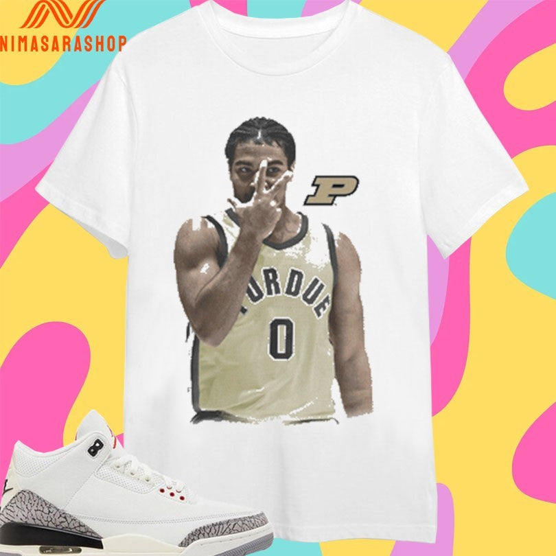 Purdue Boilermakers Men’s Basketball CJ Cox Portrait Shirts