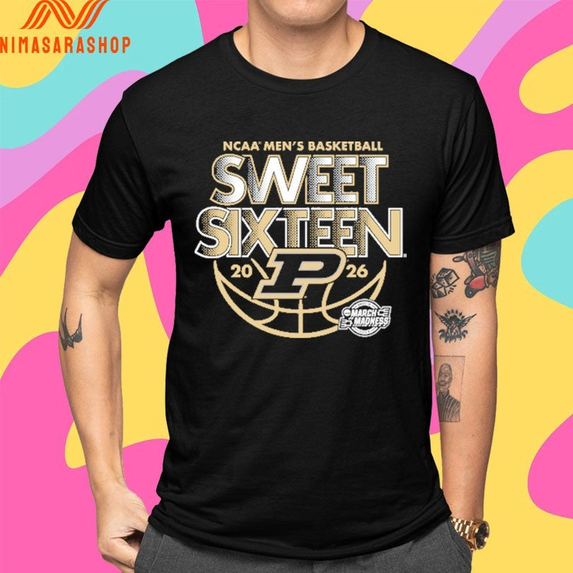 Purdue Boilermakers Ncaa Men’s Basketball Sweet Sixteen 2026 March Madness Shirts