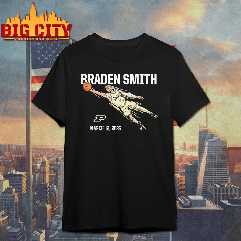 Purdue Men’s Basketball Braden Smith Diving Assist Shirt