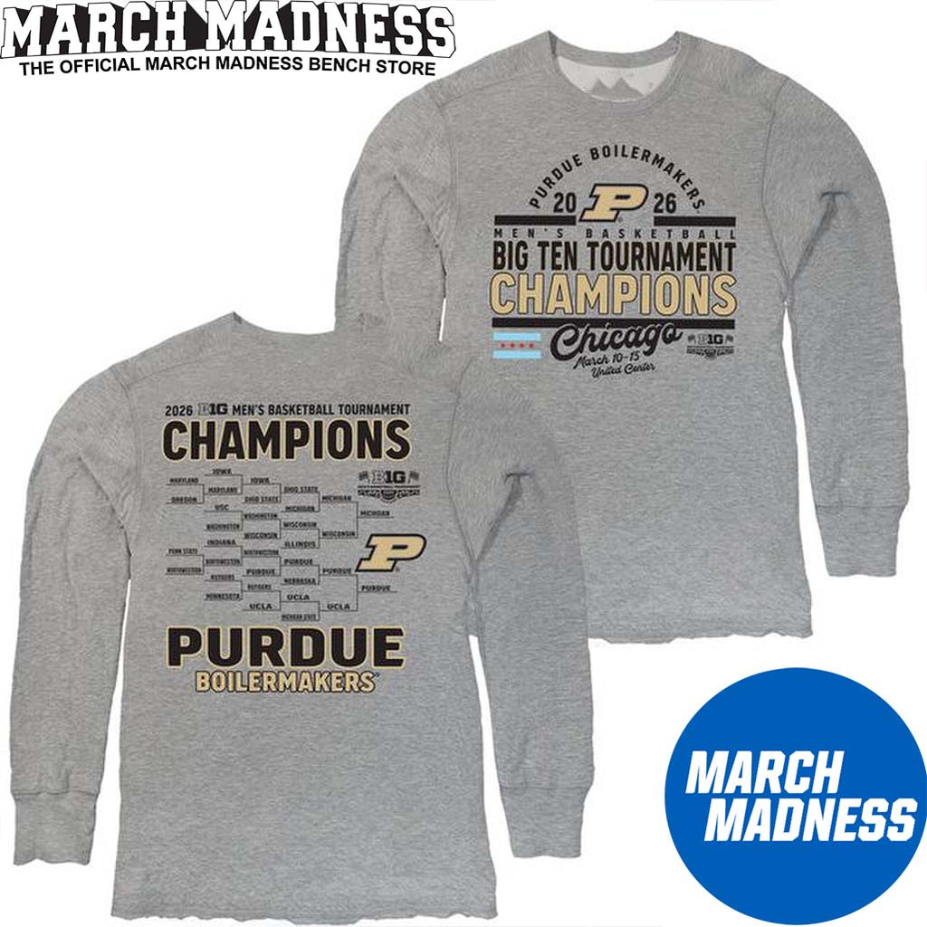 Official Purdue Boilermakers Big Ten Tourney Champions Bracket 2 Sided T-Shirt