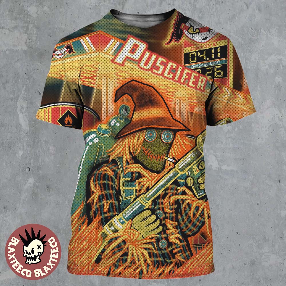 Puscifer Atlantic City New Jersey 2026 Gig Poster At Ocean Casino Resort On April 11 2026 All Over Print Shirt