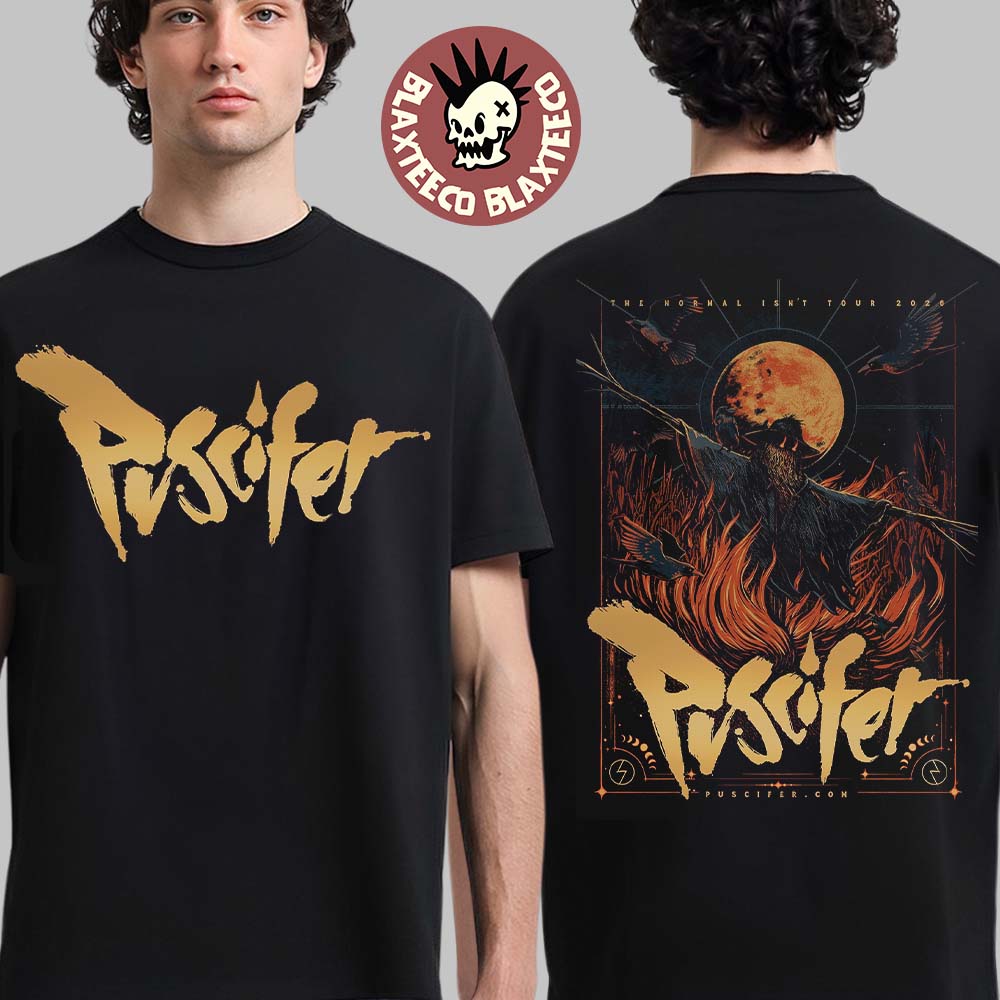 Puscifer The Normal Isn’t Tour 2026 VIP Poster The Scarecrow Art T-Shirt