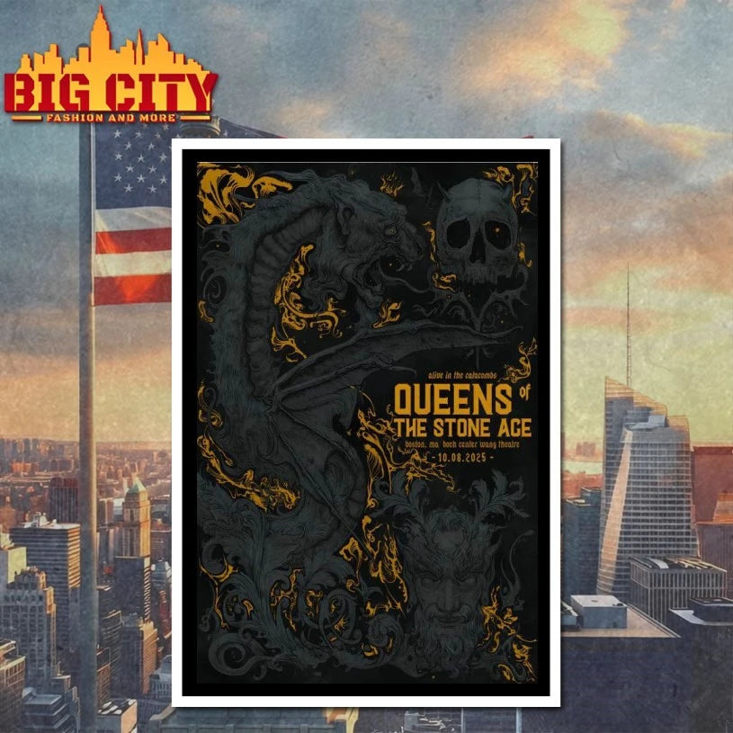QOTSA Boston, MA Tour 2025 Poster shirt