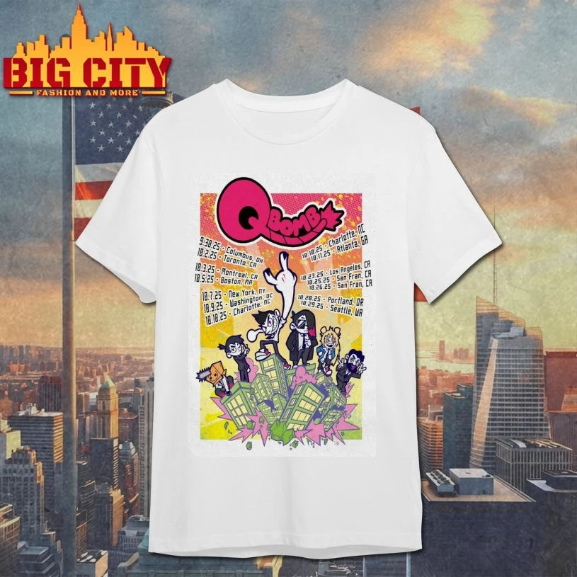 Qbomb Band Sep + Oct 2025 Tour Poster shirt