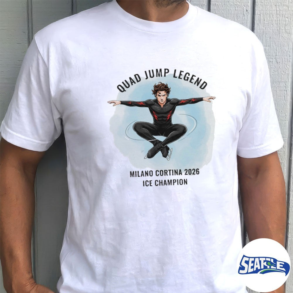 Quad Jump Legend Ilia Malinin Milano Cortina 2026 ICE Champion shirt