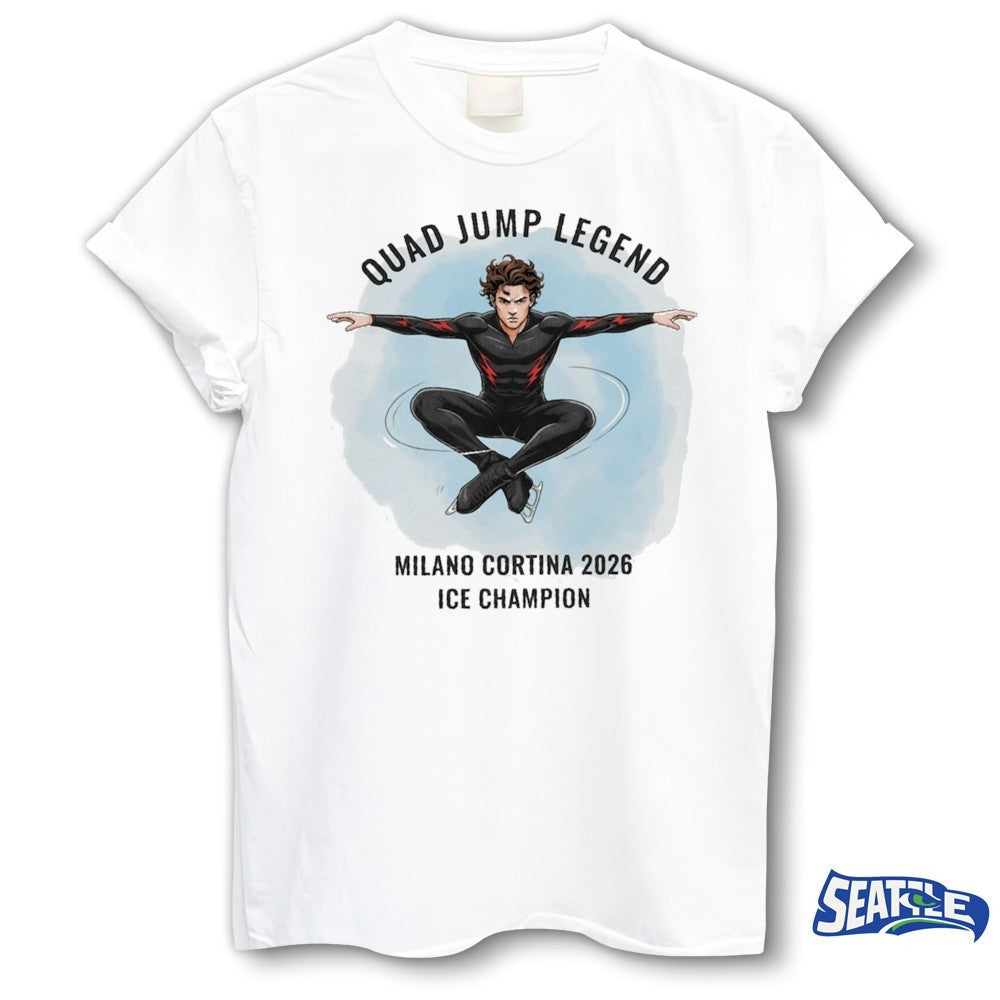 Quad Jump Legend Ilia Malinin Milano Cortina 2026 ICE Champion shirt