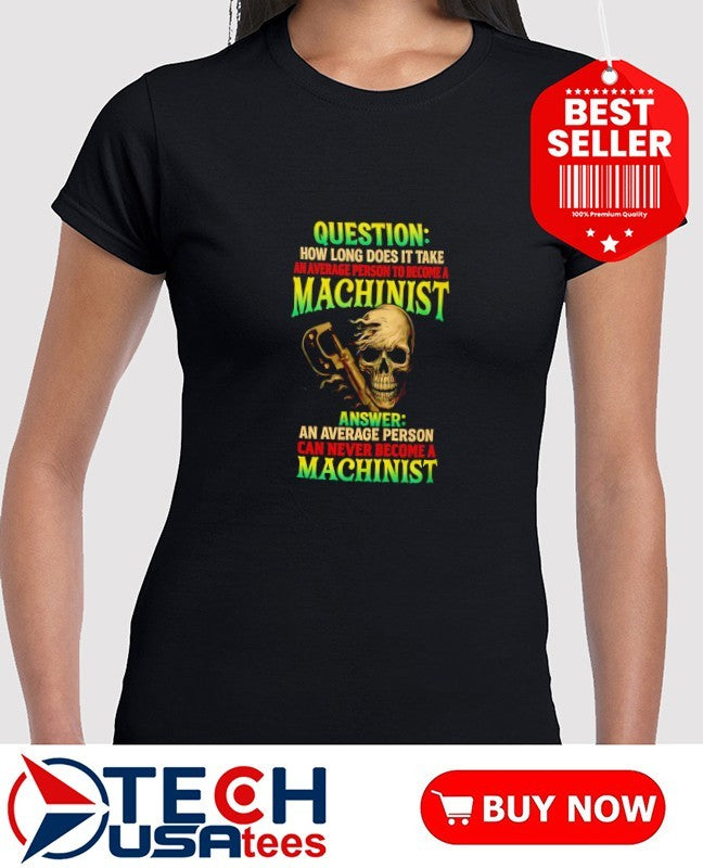 Question how long does it take an average person to become a machinist skull shirt