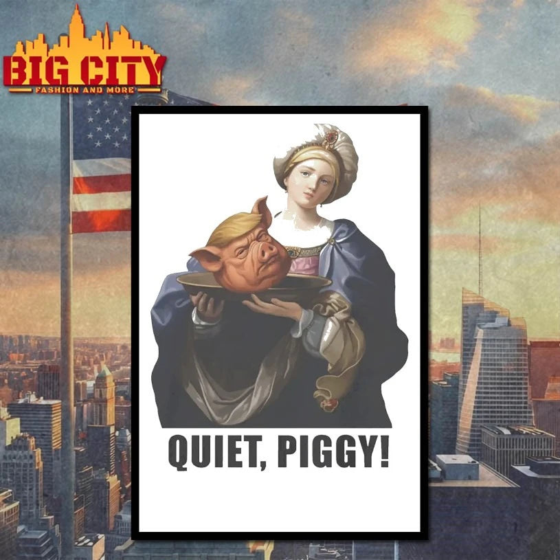 Quiet Piggy Saint Holding Pig Head Anti Trump shirt