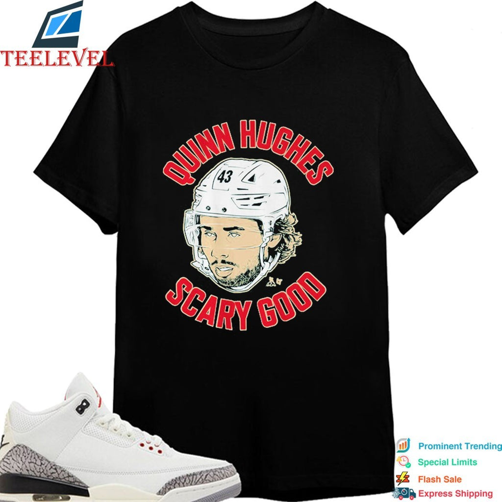 Quinn Hughes Scary Good Ghost Eyes Minnesota Wild T-Shirts