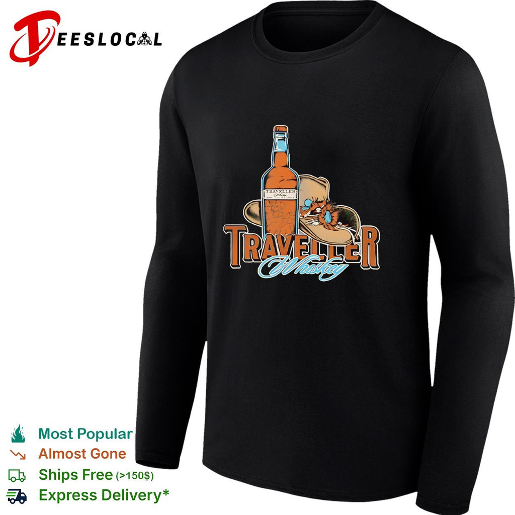 Raccoon wearing cowboy hat Traveller whiskey shirt