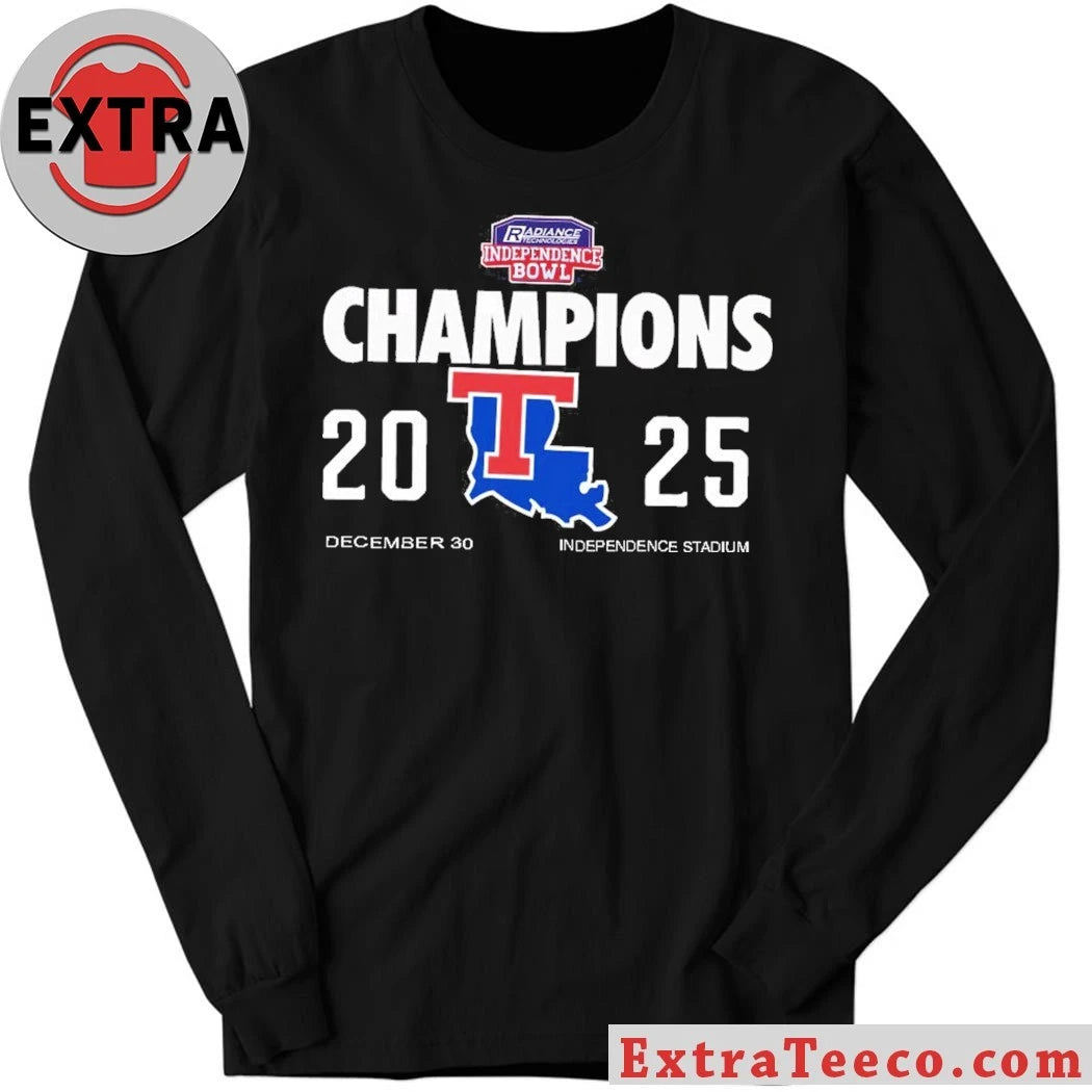 Radiance Technologies Independence Bowl, where the Louisiana Tech Bulldogs won in 2025 Logo Shirt