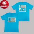 Radiohead Fitter Happier Cyan Blue Patch Europe Tour 2025 Two Sided Shirt