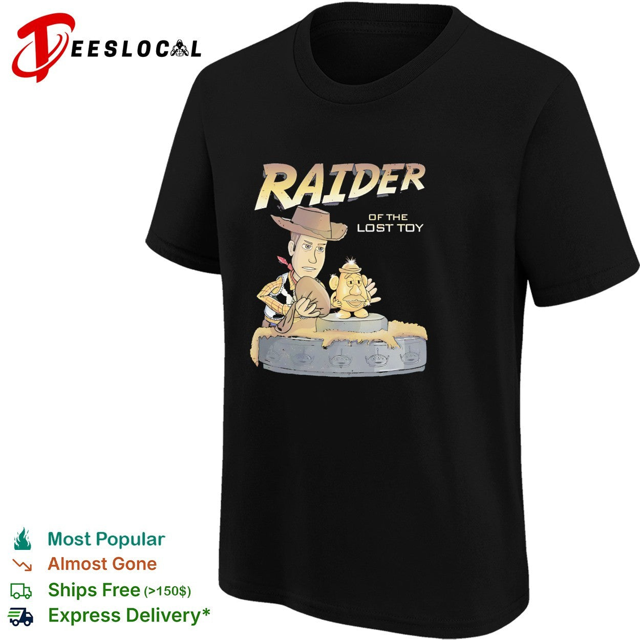 Raider of the lost toy Woody and Mr Potato Head Toy Story parody shirt