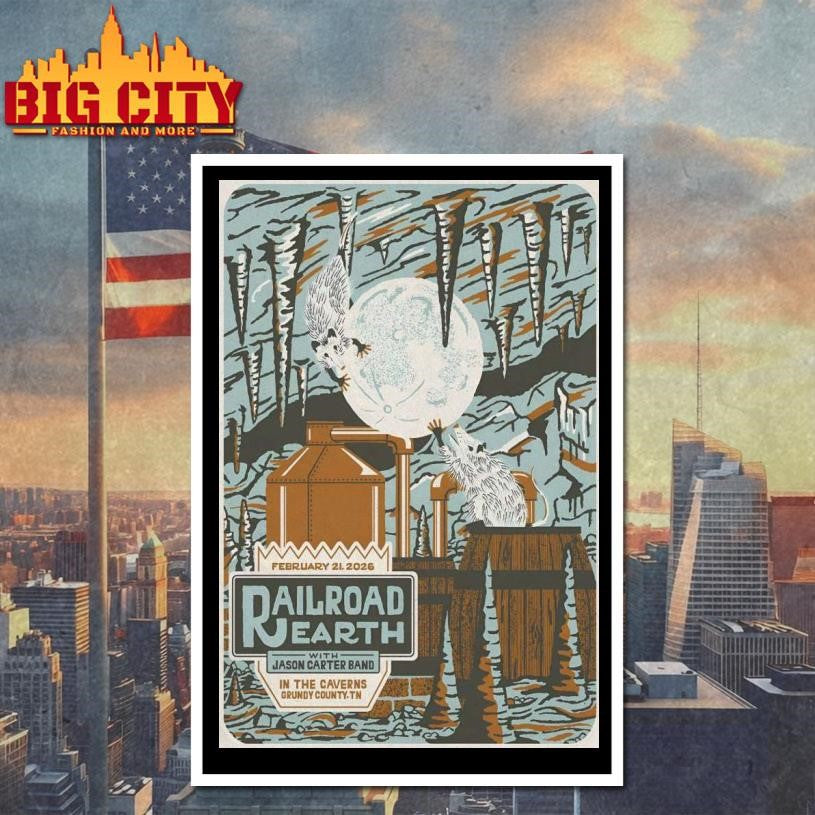 Railroad Earth Grundy County CO TN Feb 21 2026 Poster Shirt