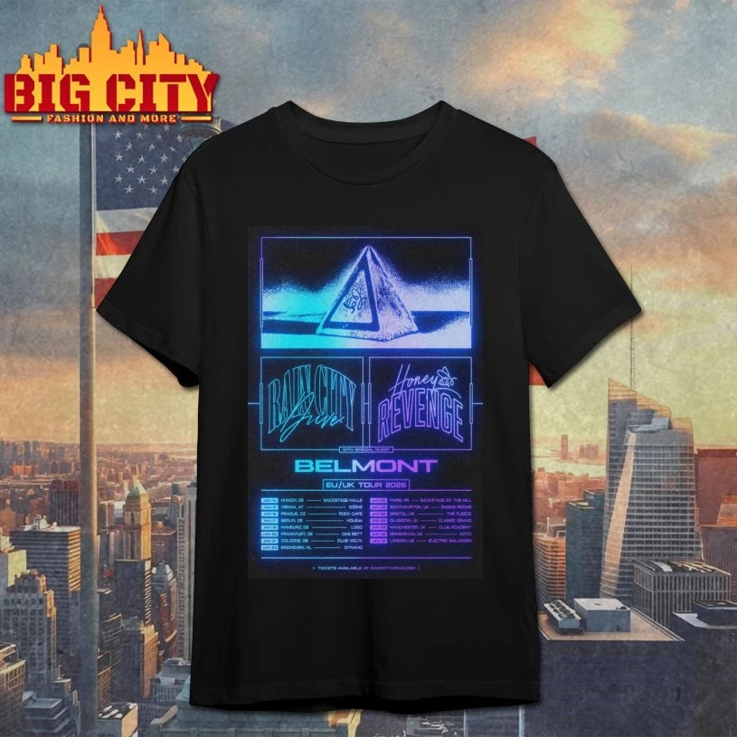 Rain City Drive &amp; Honey Revenge EU UK Tour 2025 Poster shirts