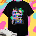 Rainbow Bookshelf Cats Shirts