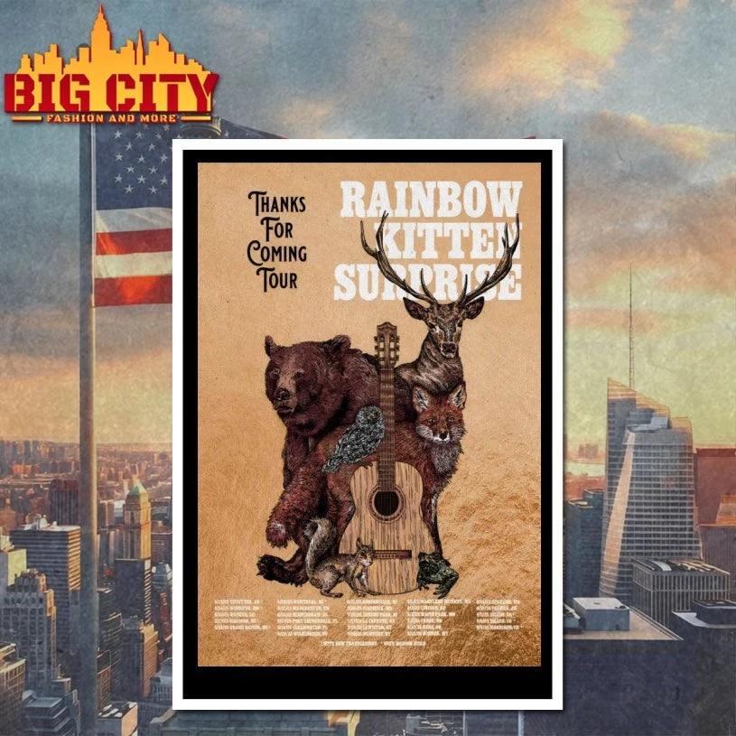 Rainbow Kitten Surprise Thanks For Coming Tour 2025 Poster shirt