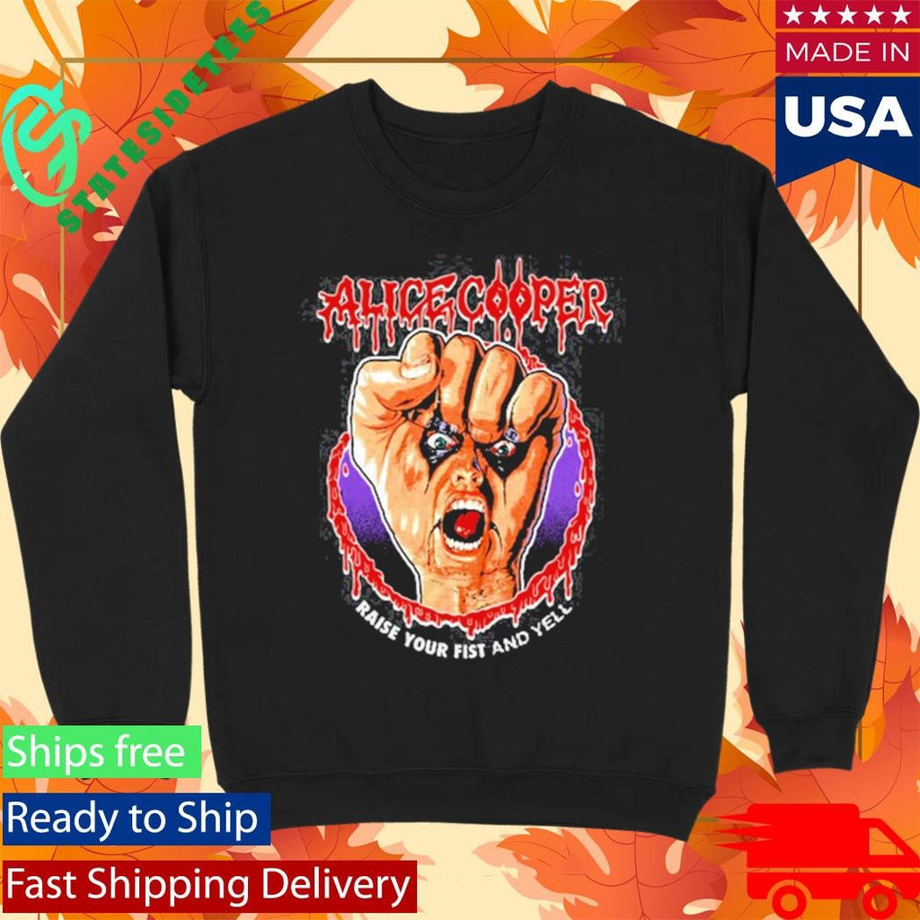 Raise Your Fist Vignette Alice Cooper Shirt