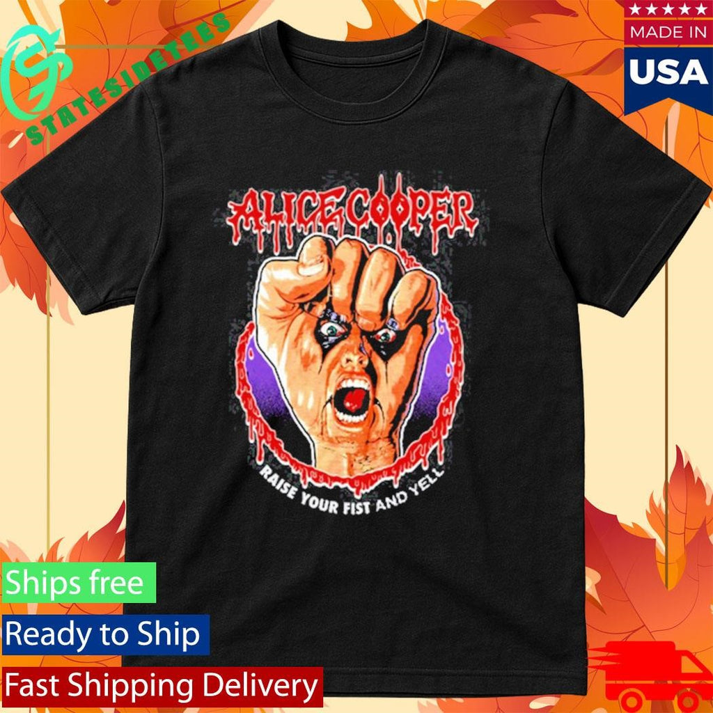Raise Your Fist Vignette Alice Cooper Shirt