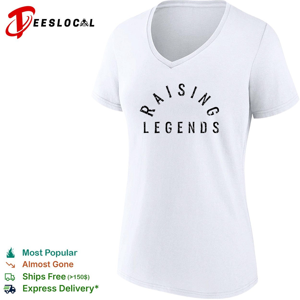 Raising Legends text print parenting quotes motivational family lifestyle shirt