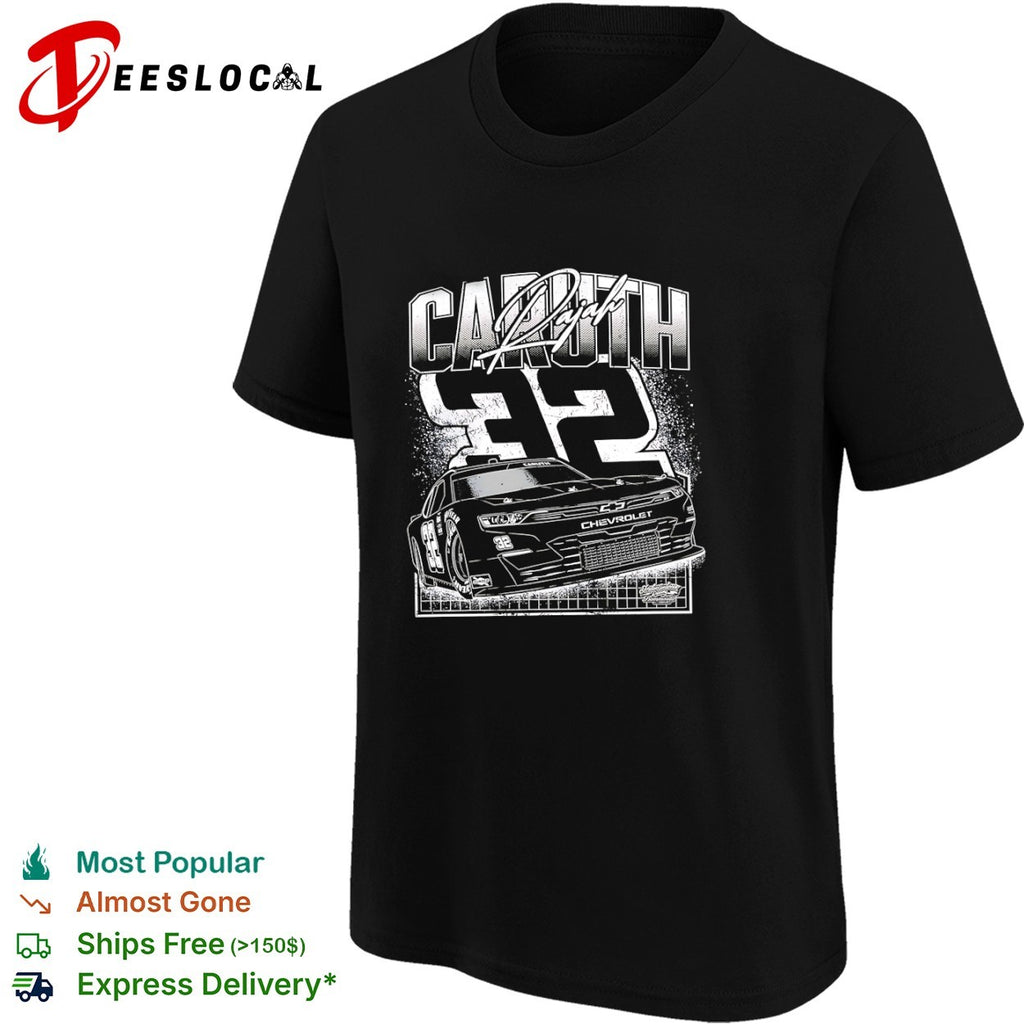 Rajah Caruth 32 Jordan Anderson Racing Chevrolet NASCAR Series Team Driver shirt