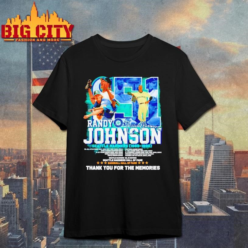 Randy Johnson Seattle Mariners 1989 1998 Thank You for the Memories Shirt