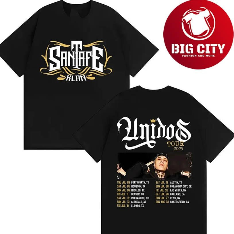 Rappeur Santa Fe Klan Unidos Touring 2025 Two Sided Shirt