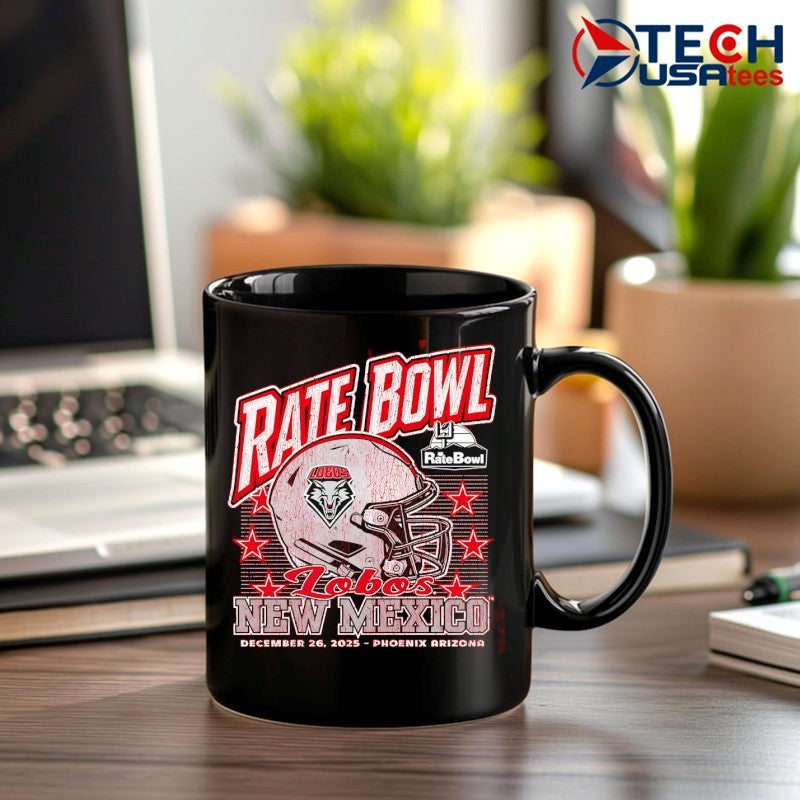 Rate Bowl 2025 New Mexico Lobos Phoenix Arizona helmet shirt