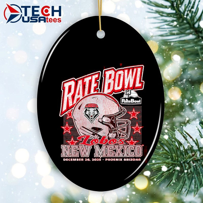 Rate Bowl 2025 New Mexico Lobos Phoenix Arizona helmet shirt